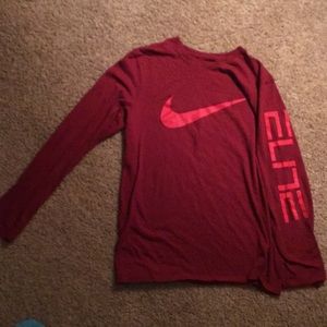 Men’s Medium Red Long Sleeve Nike Elite Shirt